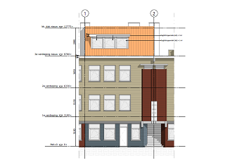 Tekening dakopbouw Capadosestraat Den Haag - Grip op Vergunningen