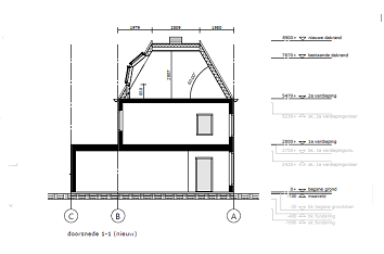 Tekening nieuwe dakkapel Kerklaan Koudekerk aan den Rijn - Grip op Vergunningen