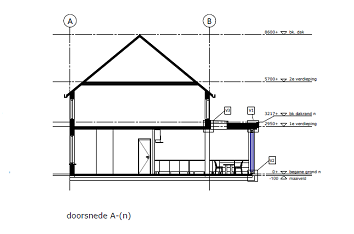 Tekening nieuwe uitbouw Zijllaan Leiderdorp - Grip op Vergunningen